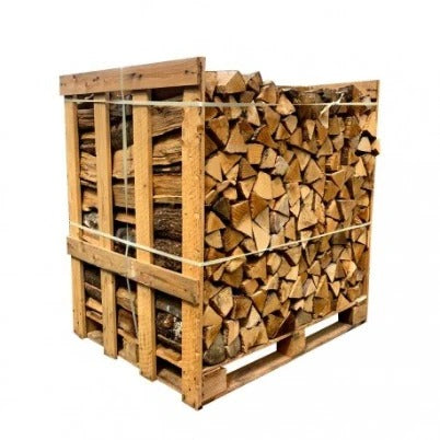 Demi-palette de bûches de bois dur 25 cm